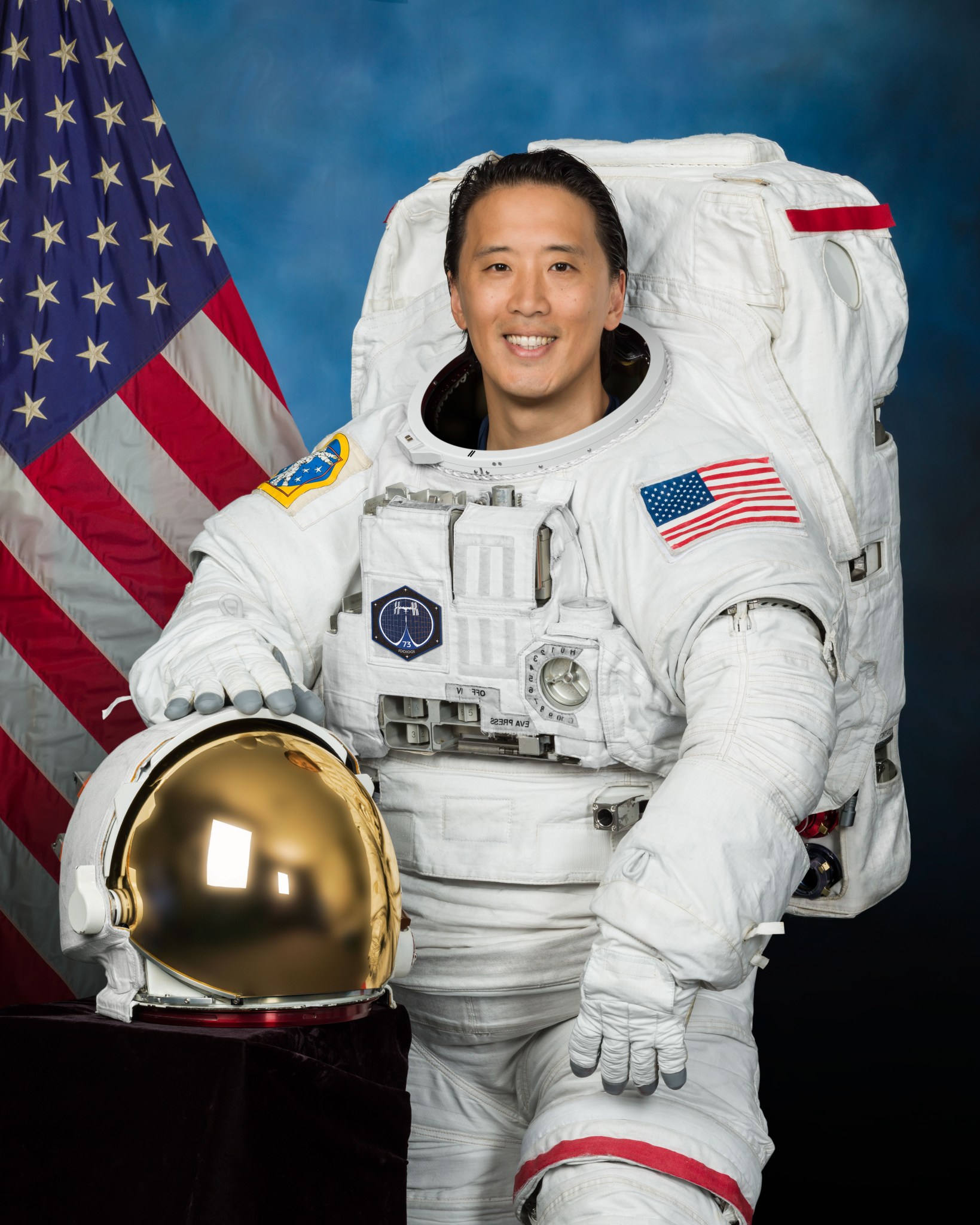 Official NASA Portrait of Jonny Kim in EMU suit.