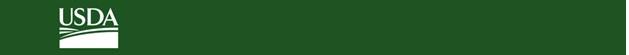 Title: USDA Banner - Description: Horizontal green banner of solid color bearing the USDA logo on the left side.